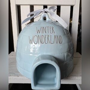 Rae Dunn Winter Wonderland Light Blue Igloo Decor